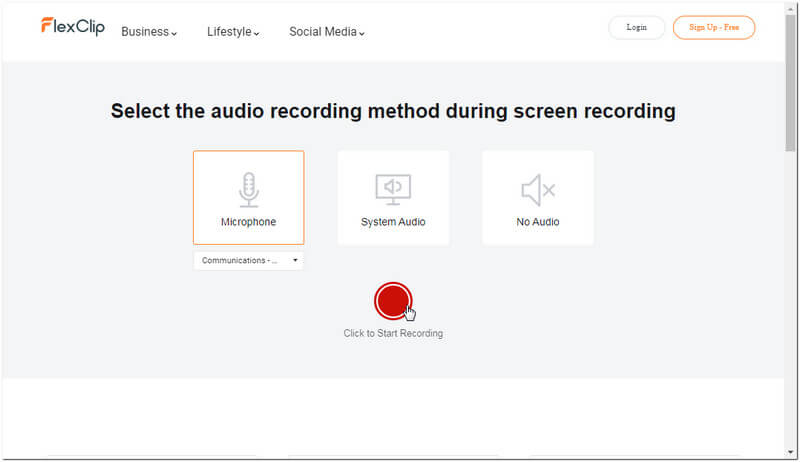 Choose audio for step recording.