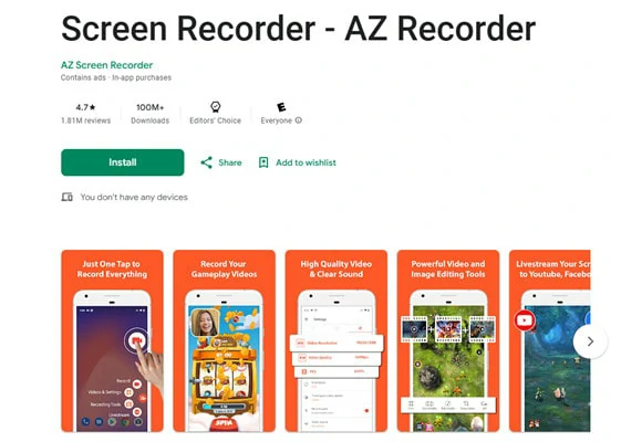 Record Zoom Meeting with Audio Using AZ Screen Recorder