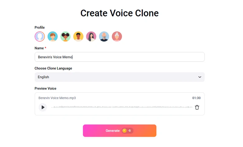 Create a Voice Clone Model