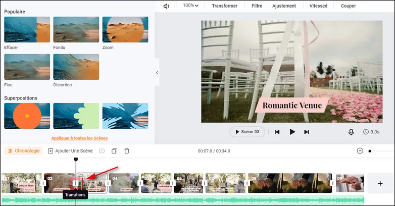 Split and trim unwanted parts of clips to reduce video size online