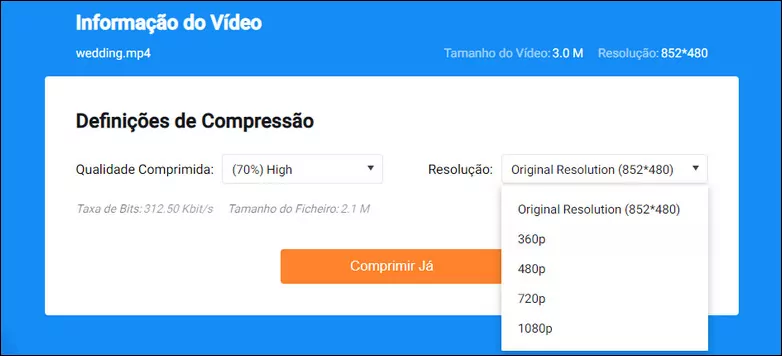 Reduce video size by FlexClip online video compressor