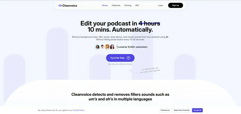 Cleanvoice AI - Remove Filler Words from Podcast