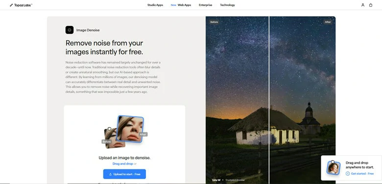 Remove Graininess from Photo with Topaz Photo AI