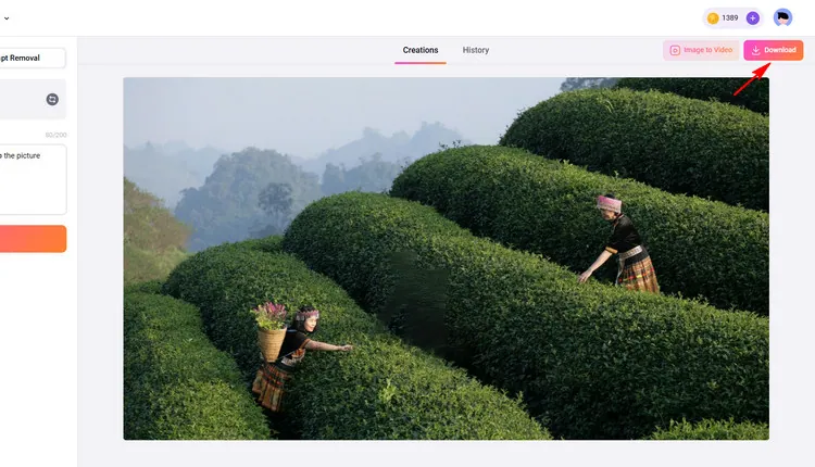 Download & Share Your Generated Photo - FlexClip