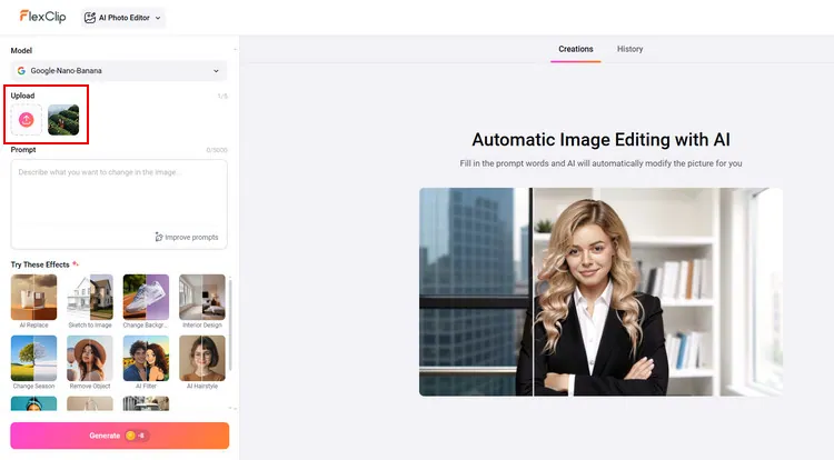 Prepare the Photo You Want to Remove Person - FlexClip