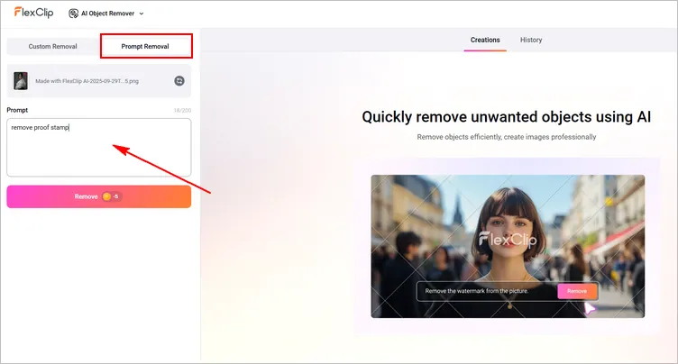 Remove Proof from Photo Online: Prompt Removal