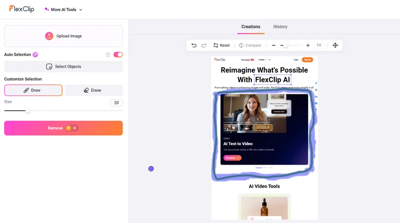 Select the Doodles on FlexClip