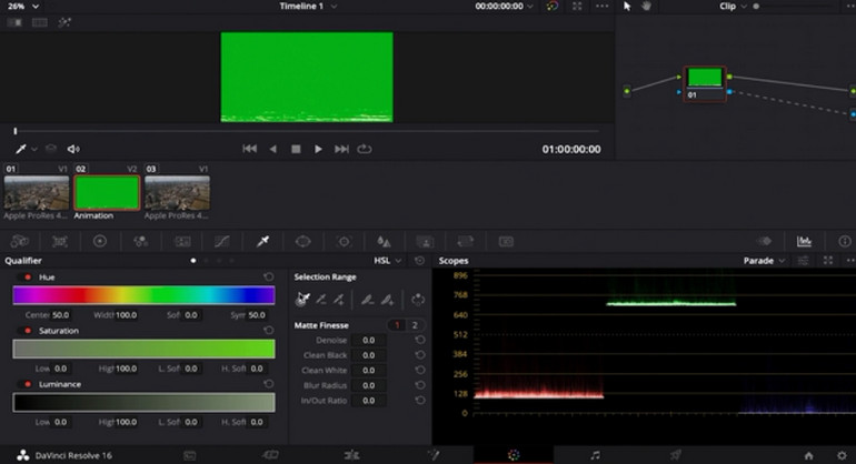 Remove Pure Color Background Using Davinci Resolve