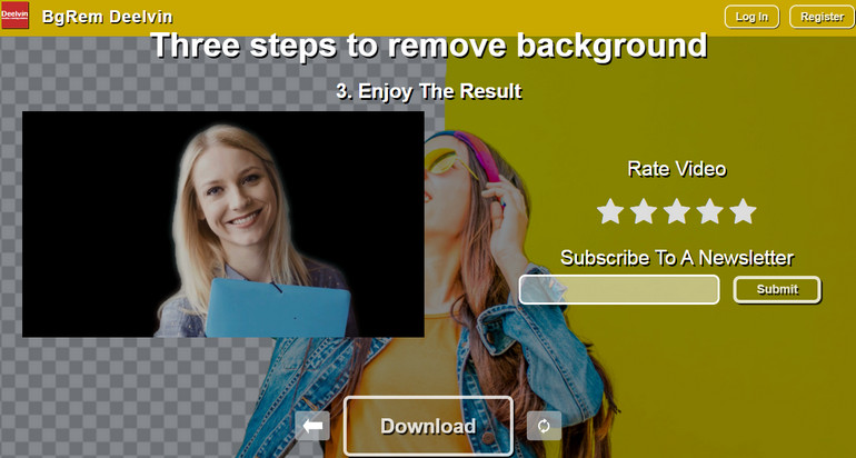 Remove Background from a Video with Bgrem Deelvin - Step 3