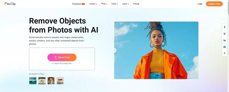 Remove Watermark from Photo Online Using FlexClip’s AI Watermark Remover