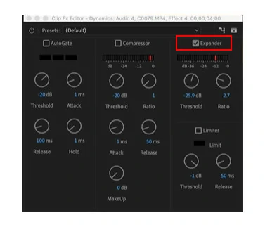 Adjust Dynamics Effect Presets