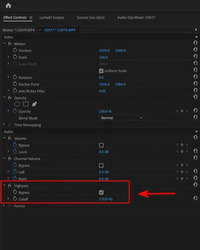 Adjust Highpass Intensity