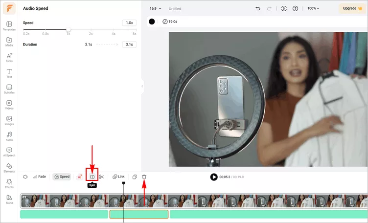 Replace an Audio Section in a Video - Cut Unwanted Audio Section Manually