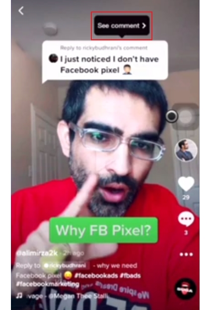 Most commented tiktok post hot sale