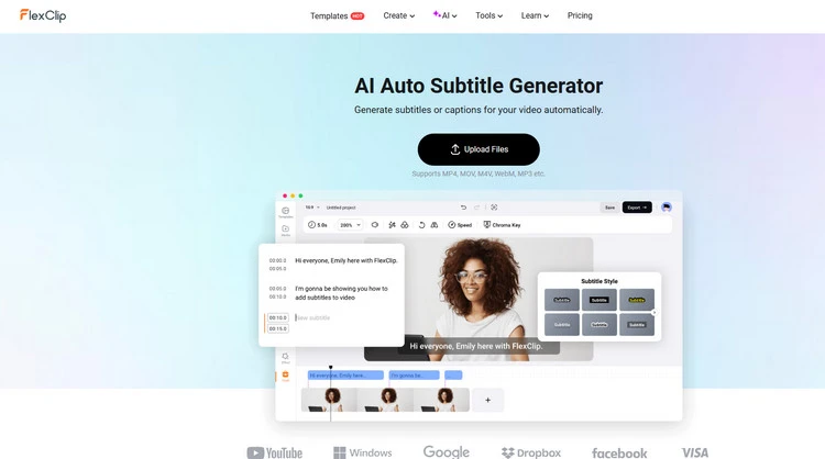 AI Auto Subtitle Video - FlexClip
