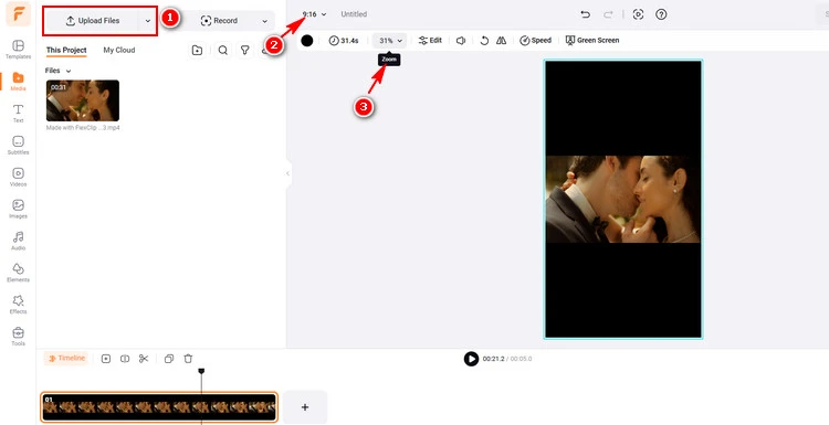 Choose Video Ratio - FlexClip