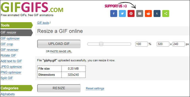 Resizer GIF  Personalize seus GIFs para se encaixar perfeitamente online  gratuitamente