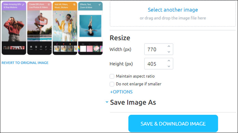 Onlineconvertfree resize GIF width and height