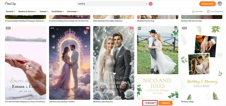 Browse FlexClip's Extensive Template Library and Pick Preferred One
