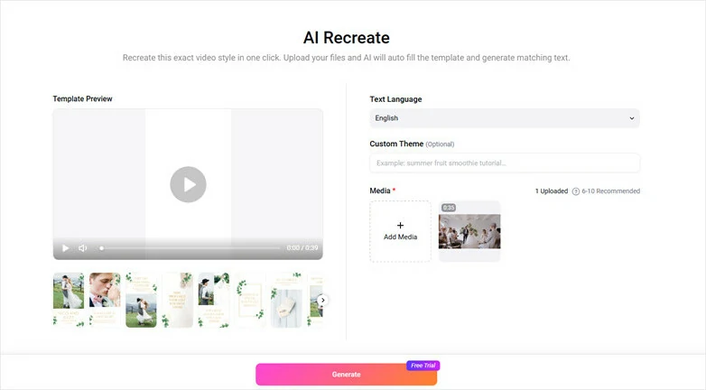 Upload Files and Recreate TikTok Video
