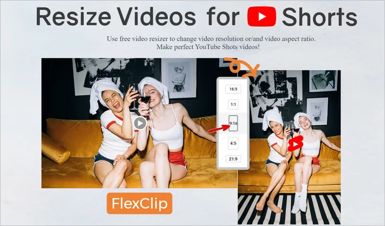 Online YouTube Video Resizer - FlexClip