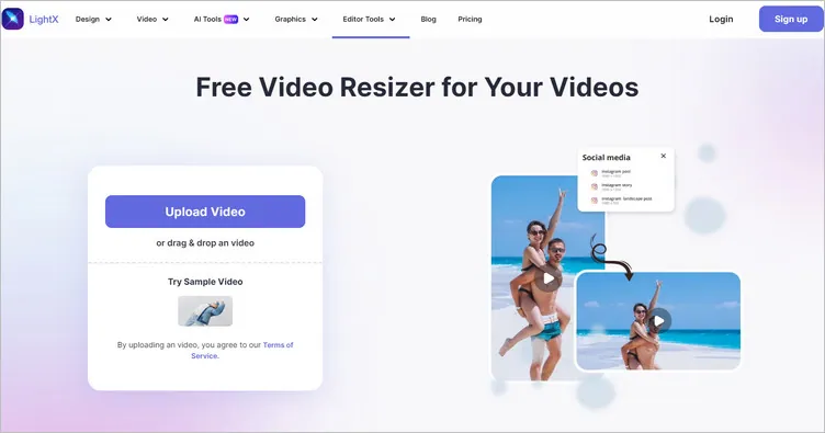 Online YouTube Video Resizer - LightX