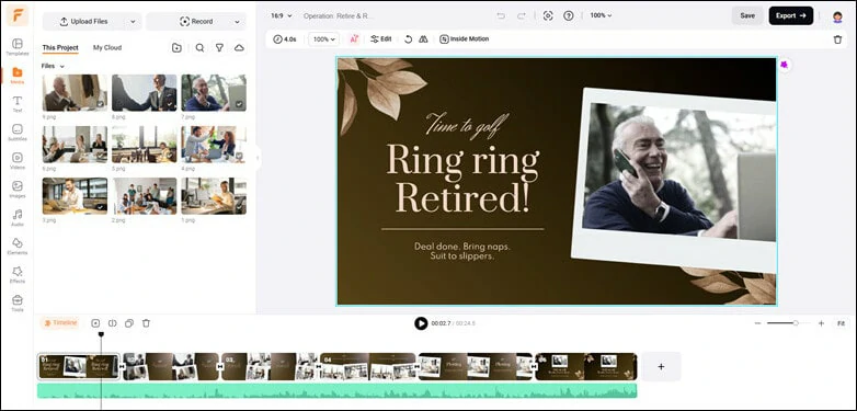 Preview the AI-generated Retirement Video