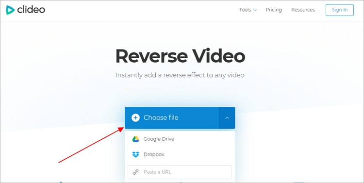 How to Reverse YouTube Videos with Clideo 
