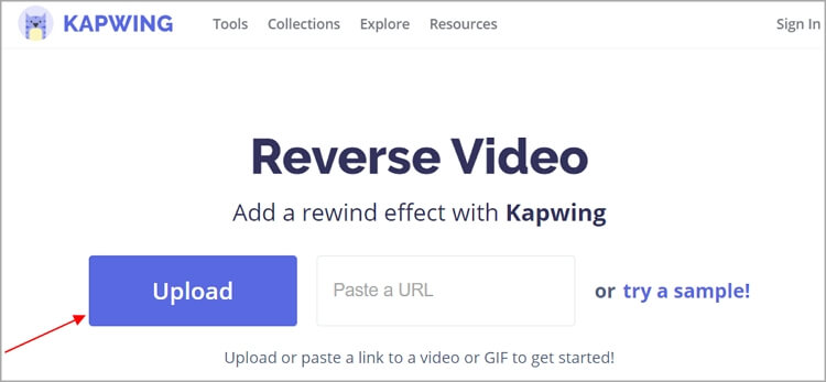 How to Reverse YouTube Videos with KAPWING