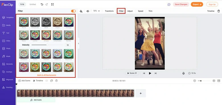 Add Filter to Your Rotated Boomerang Video
