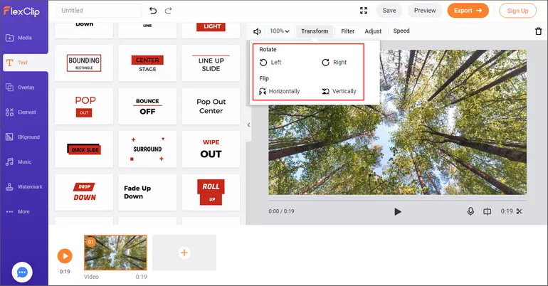 Rotate Video Clockwise or Counterclockwise with FlexClip