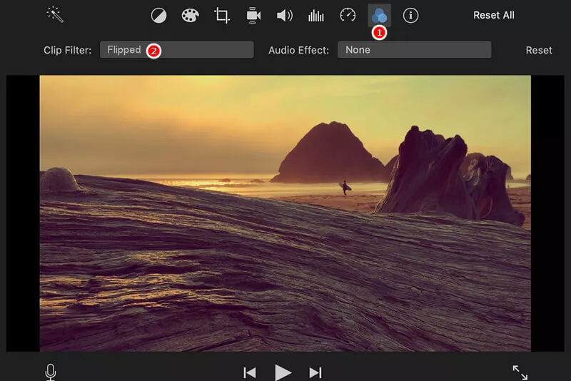 How to Flip a Video in iMovie - Flip Horizontally