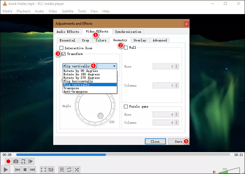 How to Rotate/Flip a Video in VLC Media Player - Transform