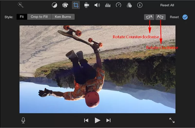 How to Rotate a Video in iMovie - Rotation