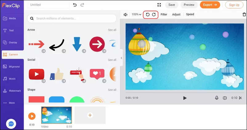 Rotate Videos with FlexClip