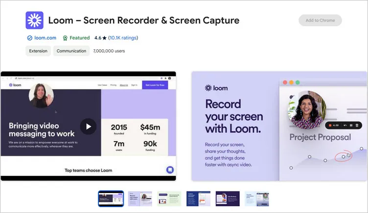 Screen Recording Chrome Extension - Loom