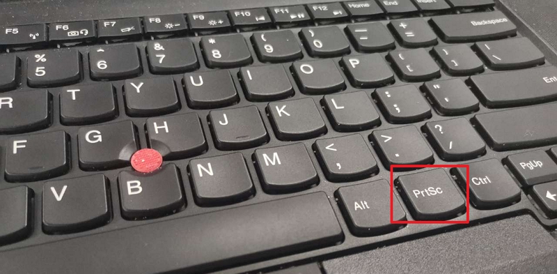The keyboard of the print screen button