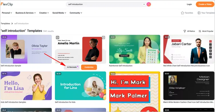 Make a Self Introduction Video with AI Recreate