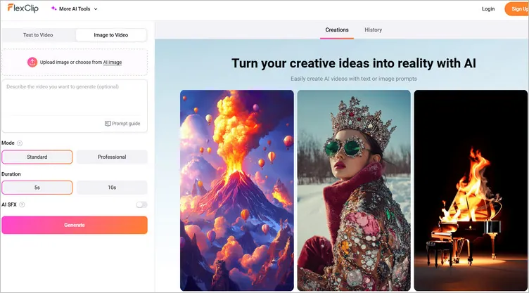 urn Your AI Celebrity Selfie into a Stunning Video - Upload