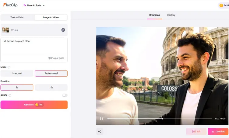 urn Your AI Celebrity Selfie into a Stunning Video - Download