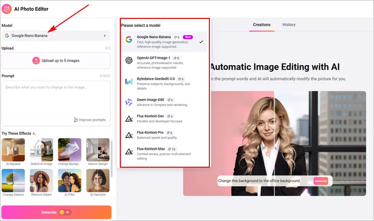 How to Make AI Selfie with Celebrity - Select Model
