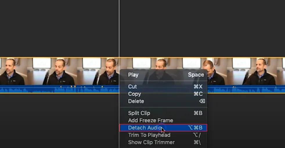 How to detach audio from video