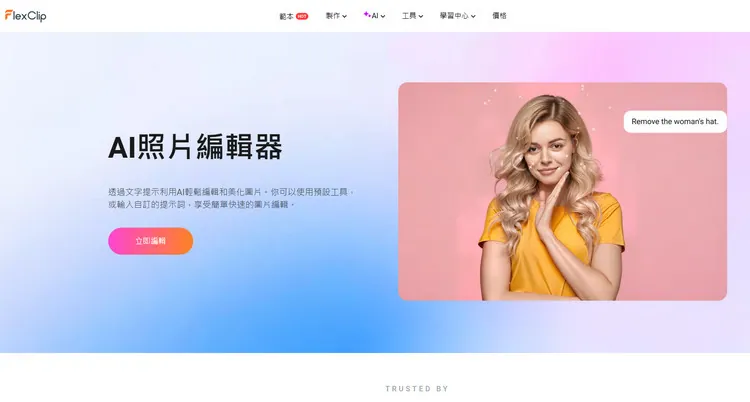AI照片編輯器 - FlexClip