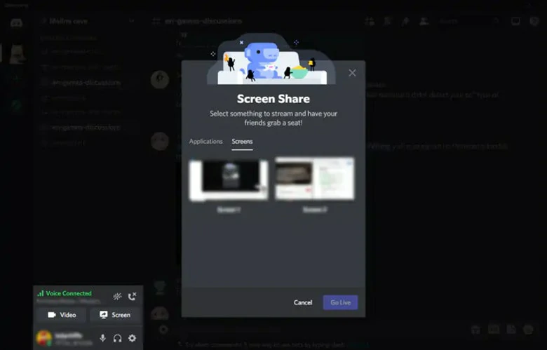 How to Share Screen on Discord Through a Voice Channel on Computer