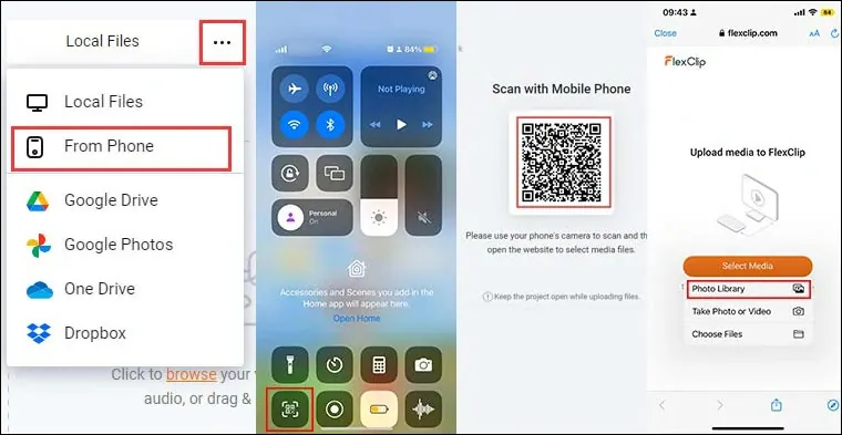 Upload iPhone Video to FlexClip