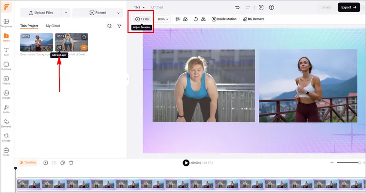 Put Two Videos Side by Side - Add as Layer