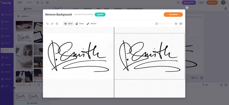 Remove Background From Signature Online for Free