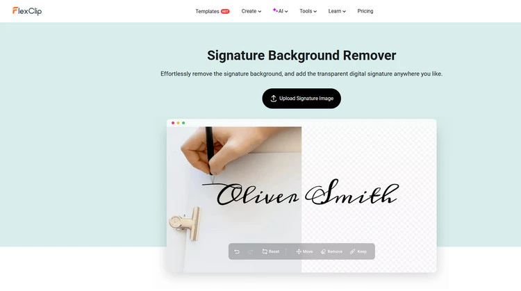 Signature Background Remover - FlexClip