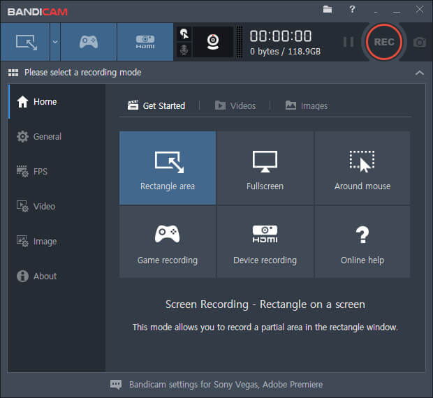 Bandicam Free Screen Recorder.