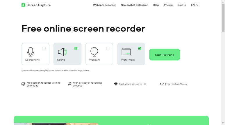 Free Screen Recorder - HD Quality, No Lag, & No Watermark